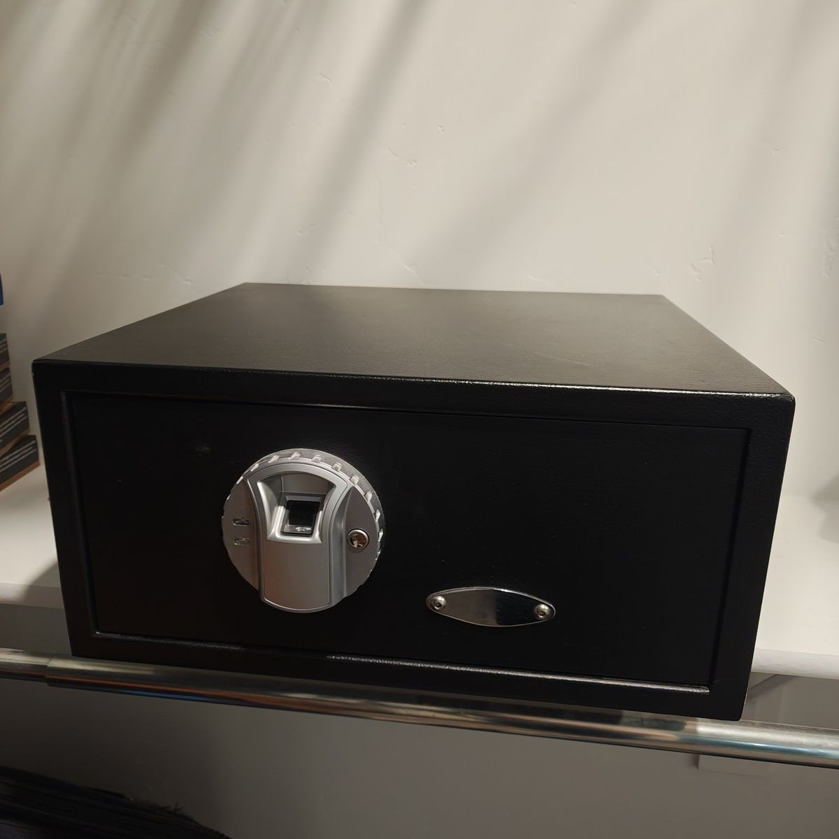 Fingerprint Home Safe  Black Steel, Mid Size