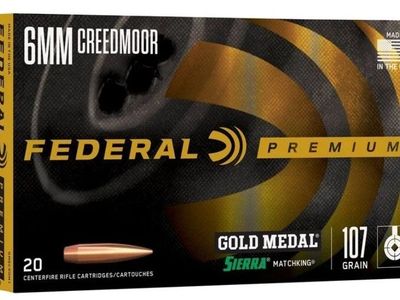 6MM creedmoor Federal Sierra Matchking Gold Medal
