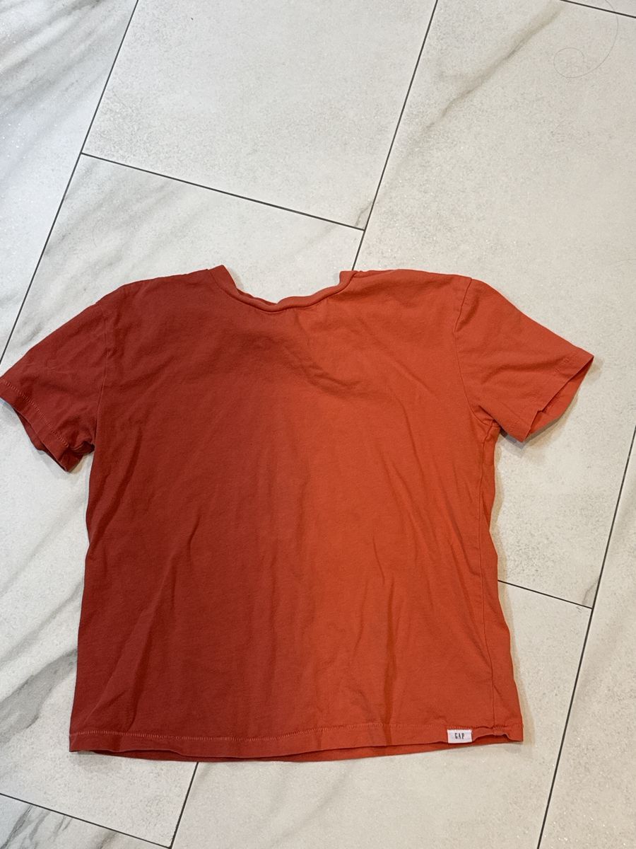 GAP Kids Boys Two-Tone Orangey /red Short Sleeve T-Shirt Size 6-7