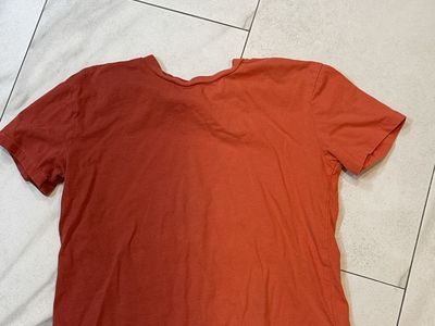 GAP Kids Boys Two-Tone Orangey /red Short Sleeve T-Shirt Size 6-7