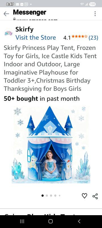 New in Package! Princess Play Tent