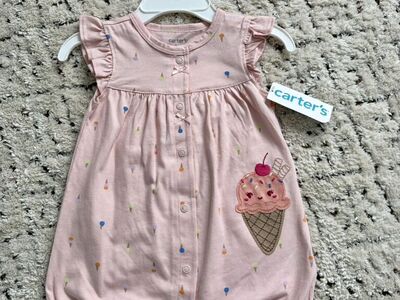 Baby Girl Ice Cream Romper