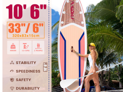 New 10'6" Paddle Board with Accessories