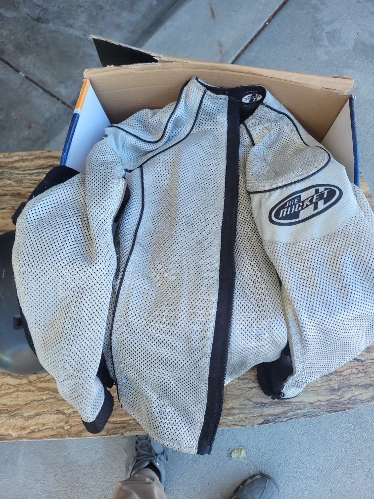 teen dirt bike Helmet and jacket