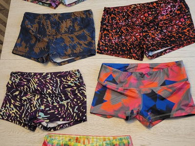 Fleo shorts and sport bras priced per item