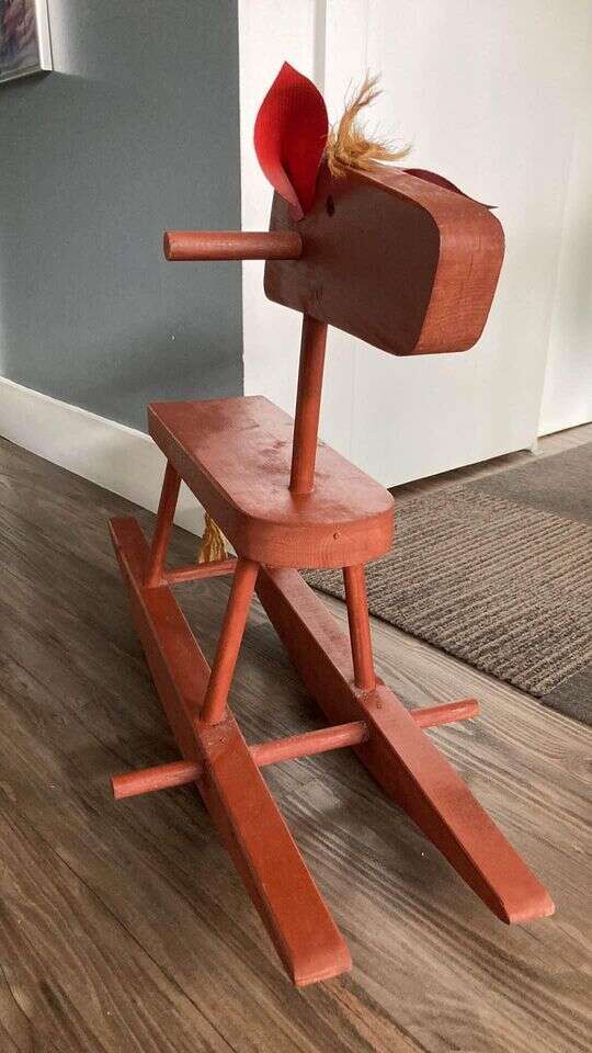 VINTAGE 1960s HAND MADE CHILDRENS ROCKING HORSE