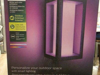 Philips Hue Impress Outdoor Wall Light, White & Color Ambiance, Smart Lighting, 16W