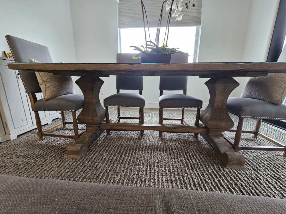 Custom Trestlewood Dinning Table & Connor Chairs