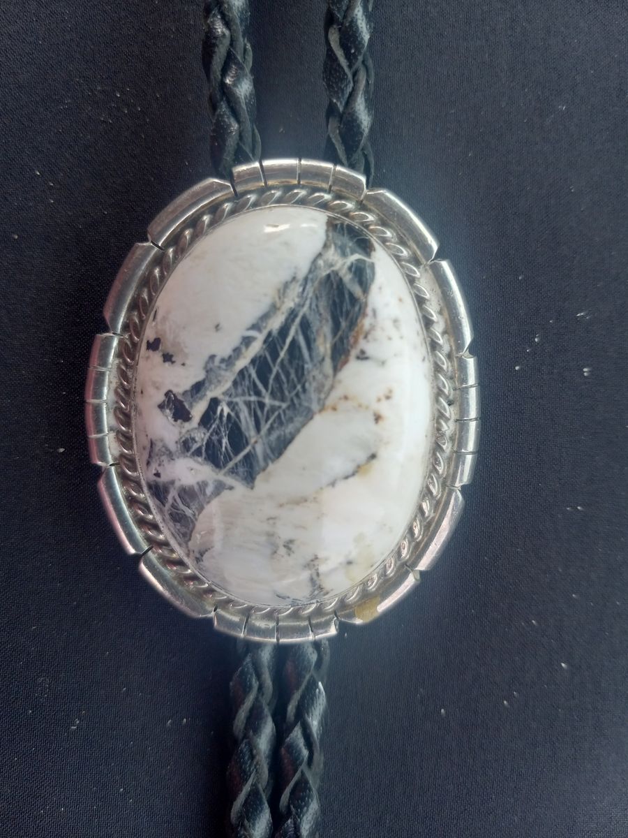 White Buffalo Bolo Tie