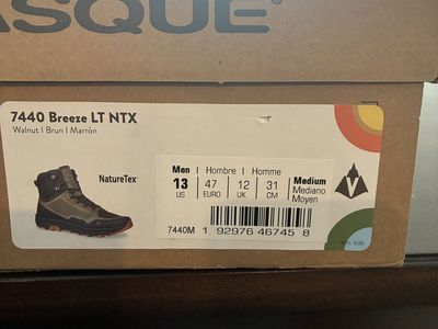 Vasque Breeze LT NTX Men's Hiking Boots, Walnut/Dark Slate, US 13, Vibram Litebase Sole