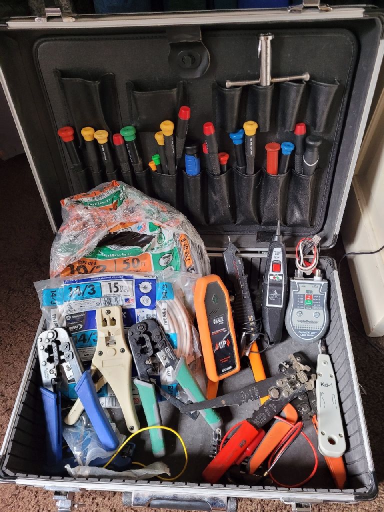 RJ45 Tools and Misc tools with Aluminum Case $80