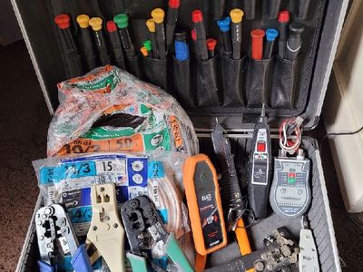 RJ45 Tools and Misc tools with Aluminum Case $80