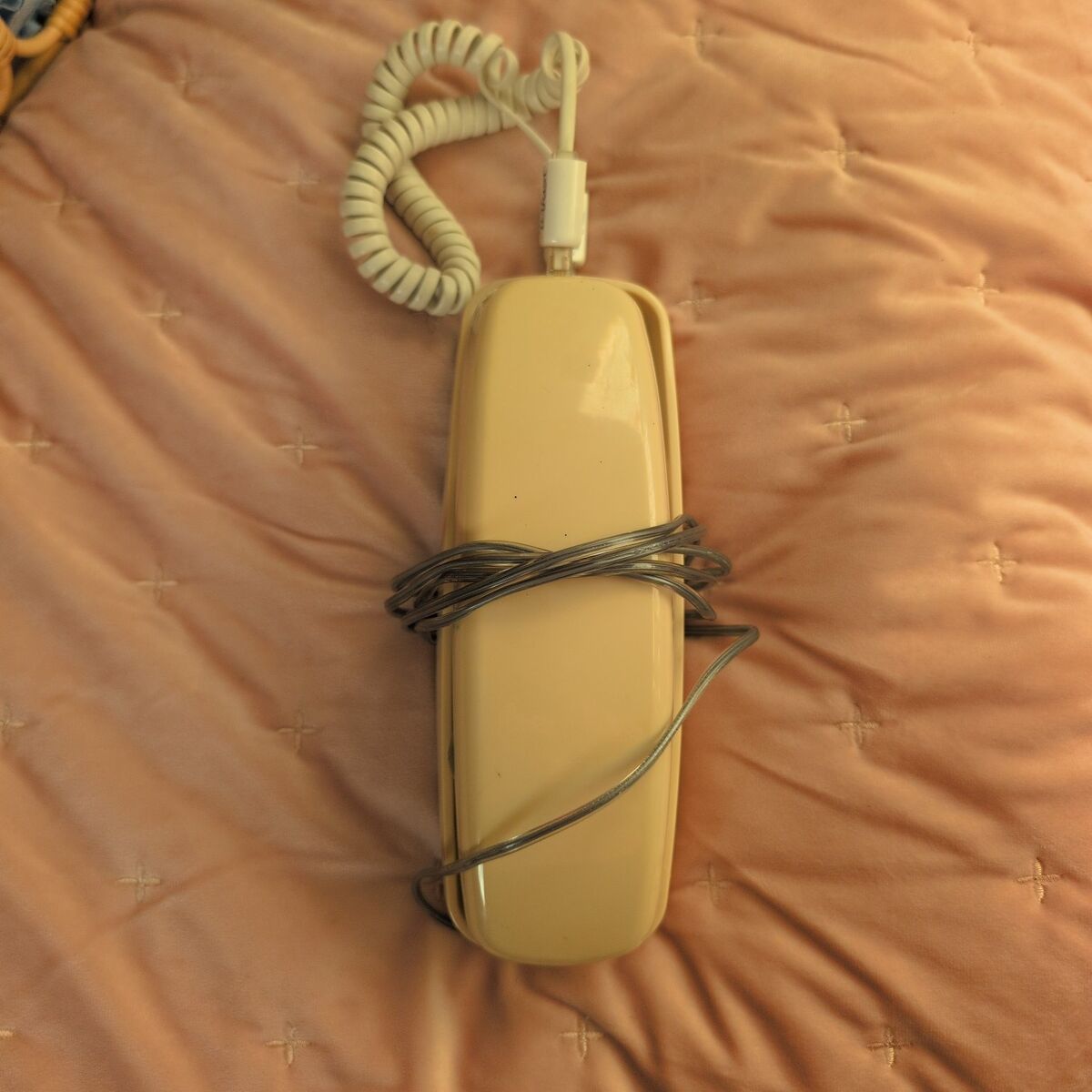 yellow vintage phone