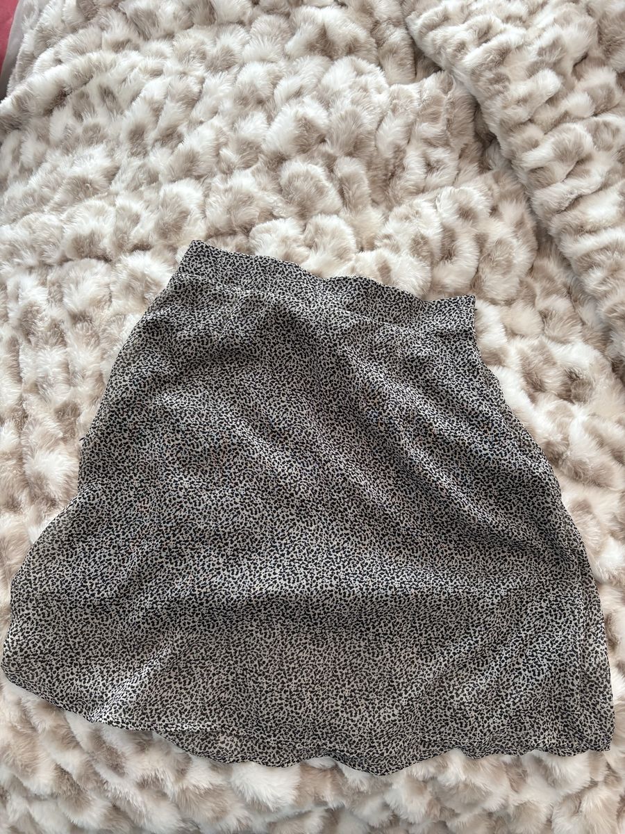 Sienna Sky Black & White Leopard Print Mini Skirt Size S