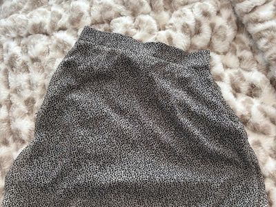 Sienna Sky Black & White Leopard Print Mini Skirt Size S