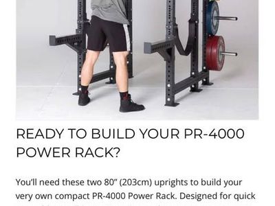 REP FITNESS Two 80" Black Uprights PR-4000