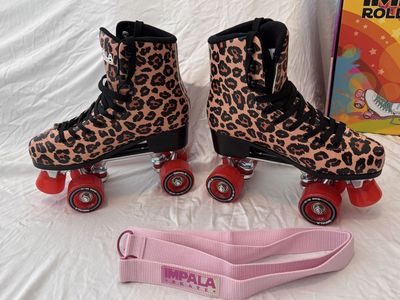 NEW Impala Rollerskates Leopard Women's Size 8 Vegan