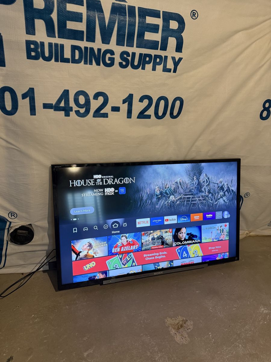 40” Sony Bravia TV with fire stick & remote