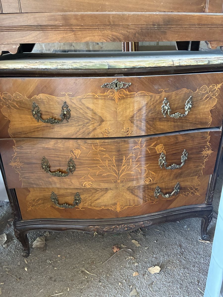 ornate walnut chest