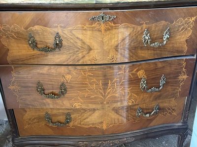 ornate walnut chest