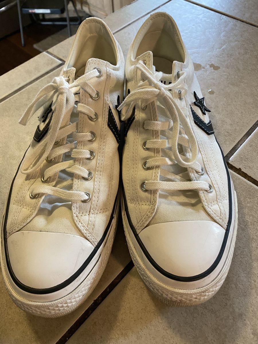Converse Star Player Ox Low Top White Canvas Sneakers Mens Size 13