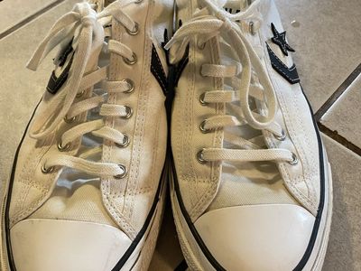 Converse Star Player Ox Low Top White Canvas Sneakers Mens Size 13