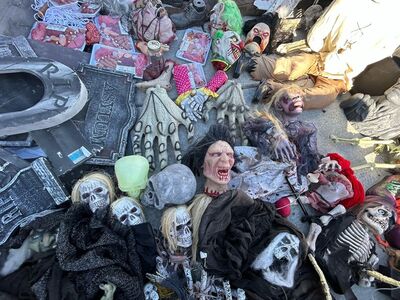 Halloween Lot Of Spooky Yard Decorations & More