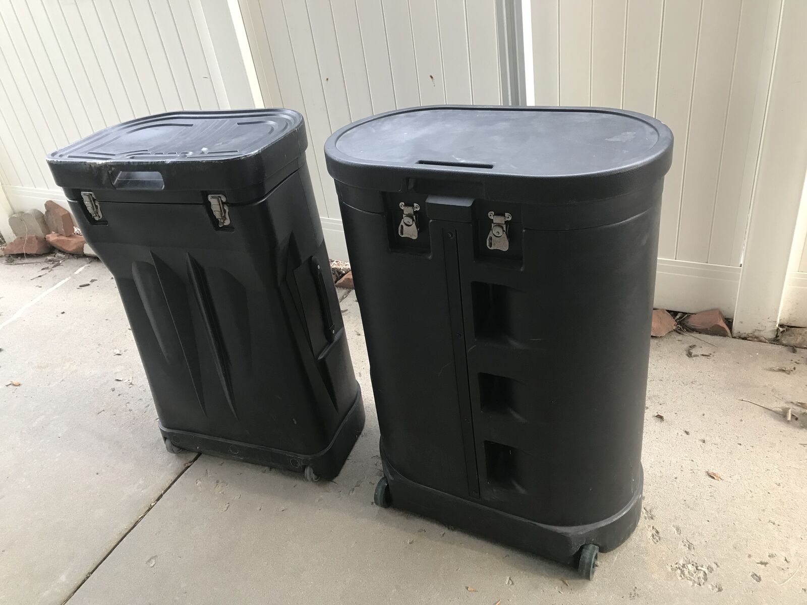 Two hard sided rolling gear cases travel case WATERPROOF STORAGE FOR GEAR like pelican case