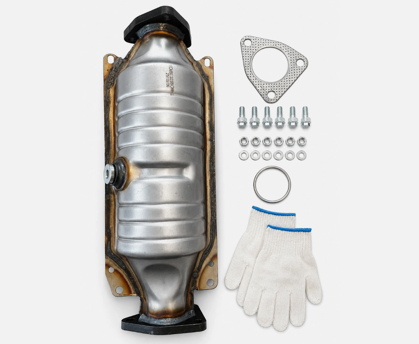 New Direct Fit Catalytic Converter w/ Gaskets Hardware O2 Bung 3 Bolt Flange
