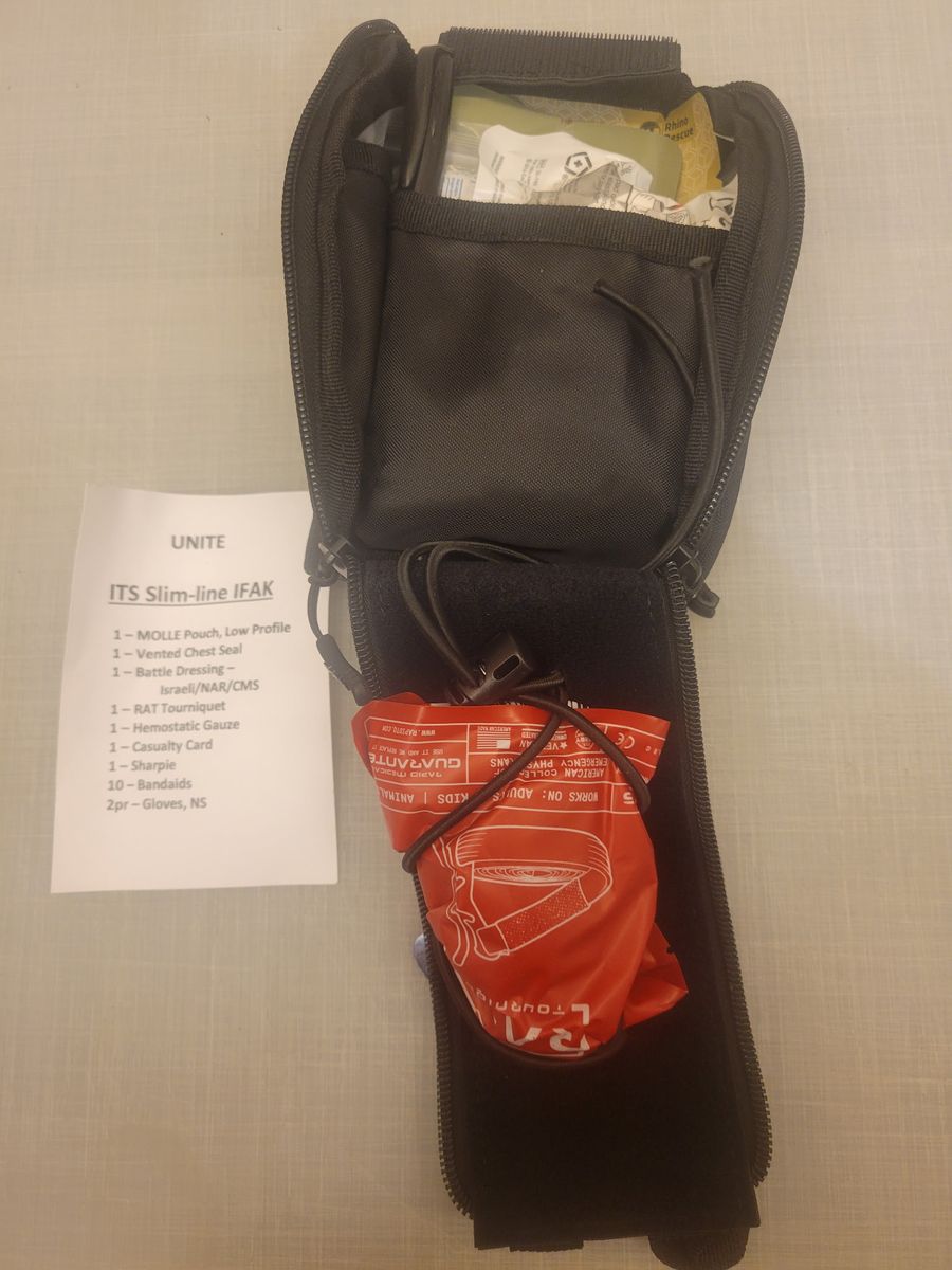 UNITE ITS Slim Line IFAK Kit Fully Loaded First Aid Kit