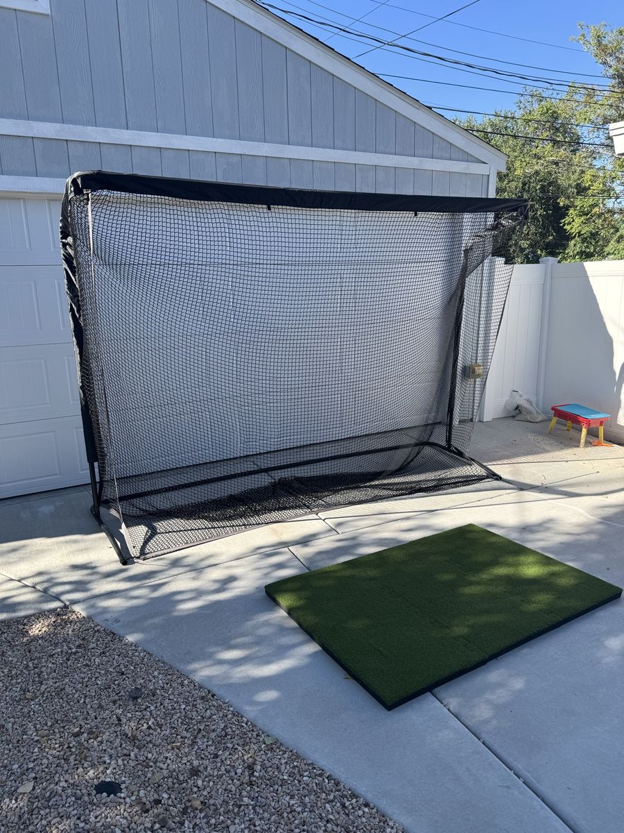 Large Golf Practice Hitting Net with Mat