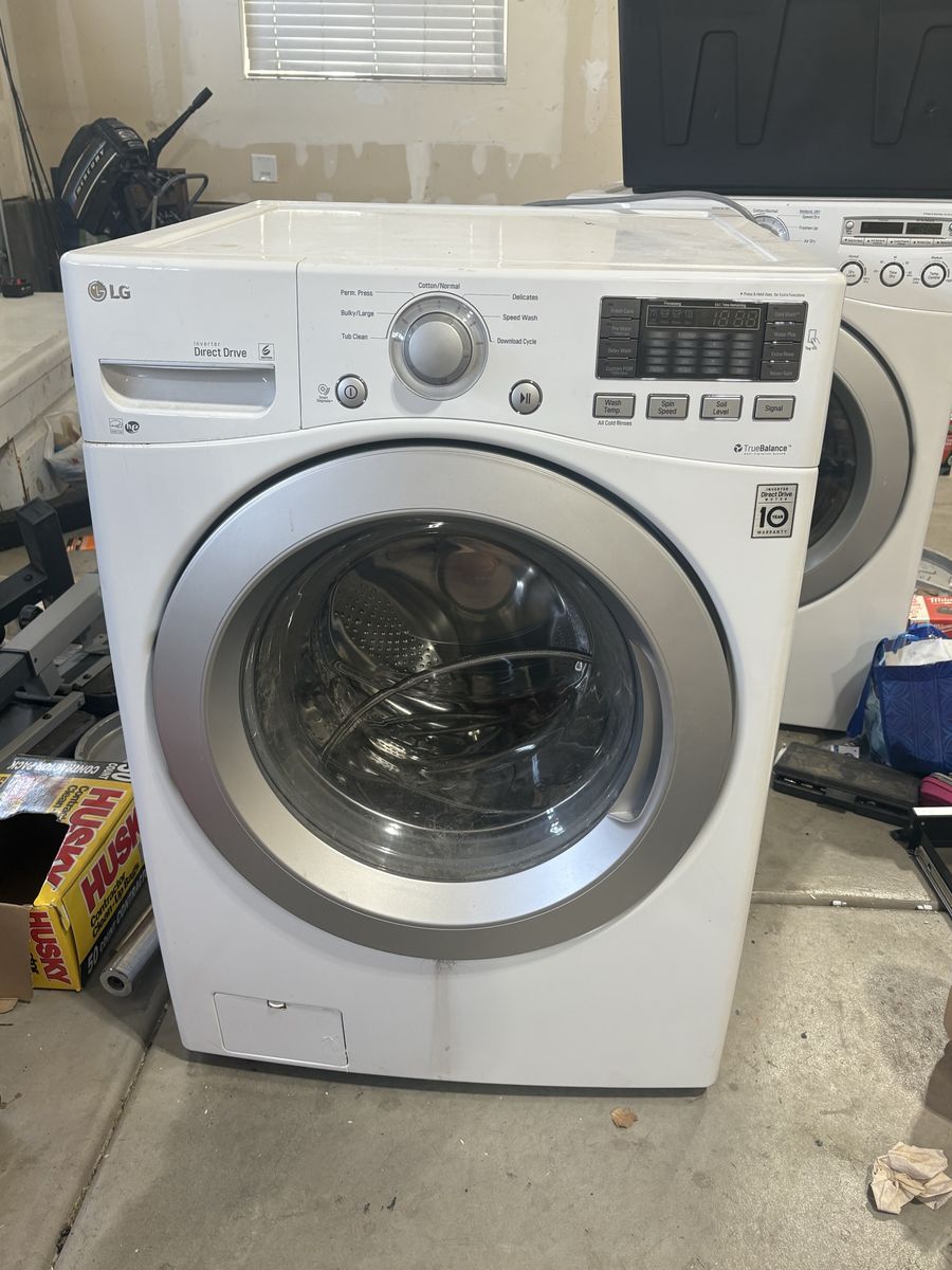 LG Front-Load Washer and Dryer Set - White