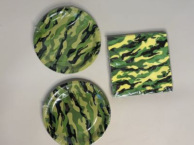 Camo Party Plates and Napkins