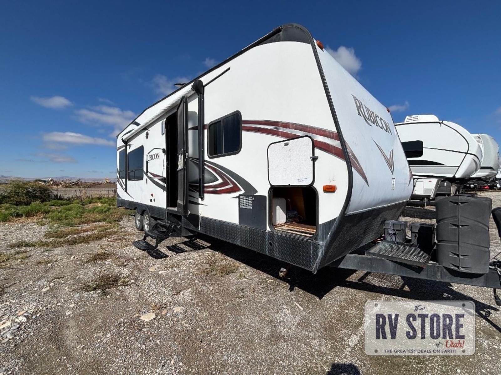 2016 Dutchmen RV Rubicon 2800 Toy Hauler Travel Trailer Front Bedroom