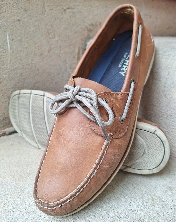 Nice Mens Sperry Top-Sider 2-Eyed Leather Boat Shoes Sz 11.5