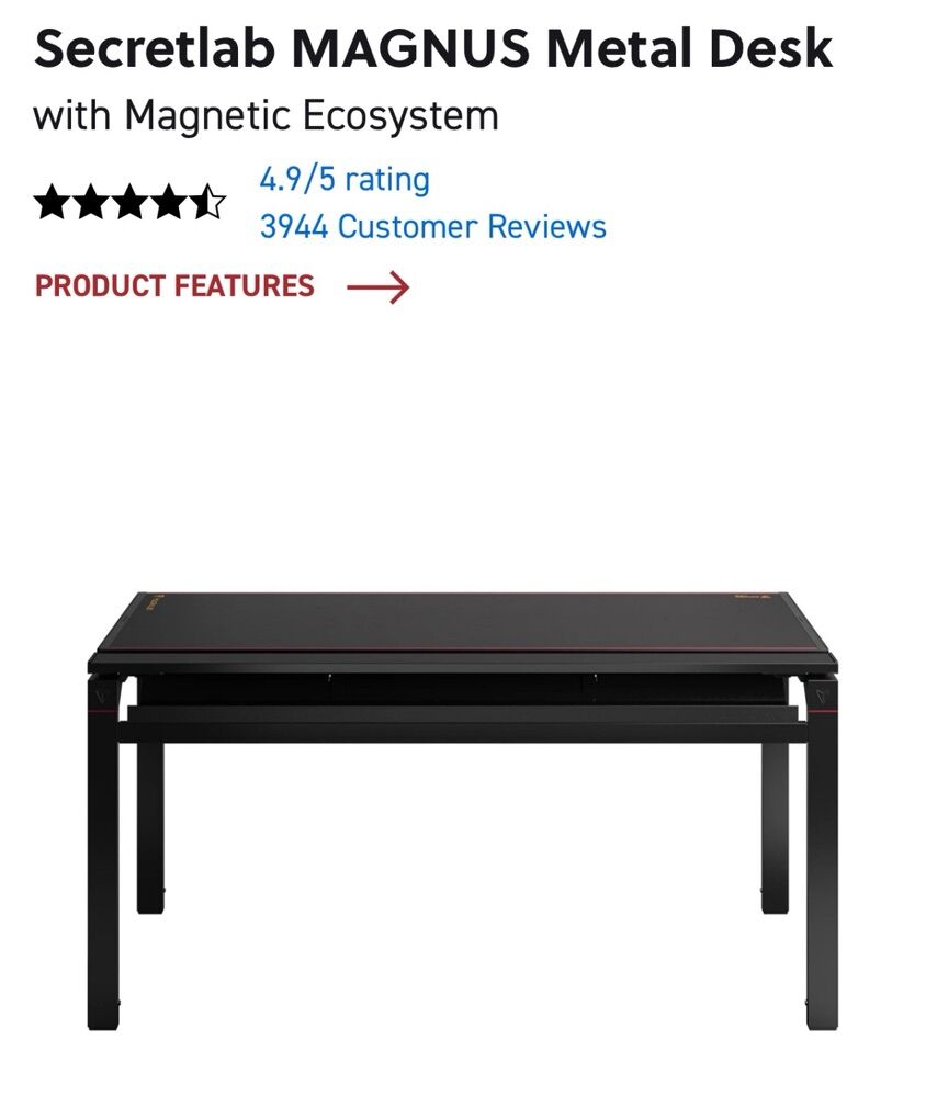 SecretLab Gaming desk - Magnus Metal Desk