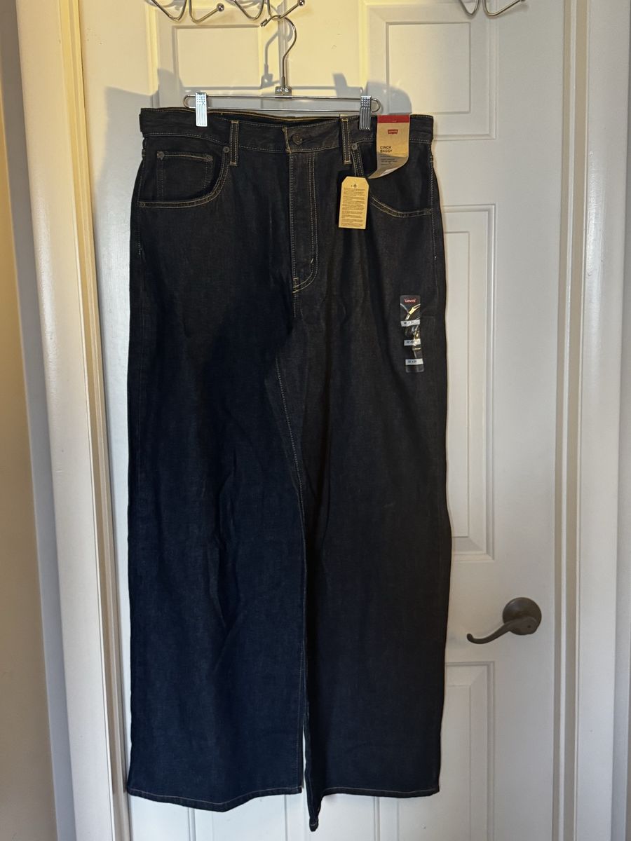 Levi's Cinch Baggy High Rise Straight Leg Jeans - Dark Wash New with Tags