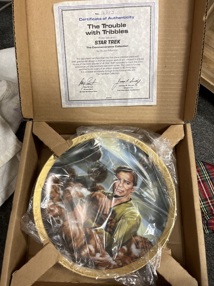 Star Trek Plate Trouble With Tribbles