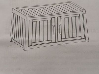 New Outdoor Storage Cabinet - Grey Plastic, Weather-Resistant, 35.4" Wide for Patio/Deck/Yard