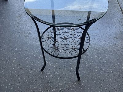 Glass end table