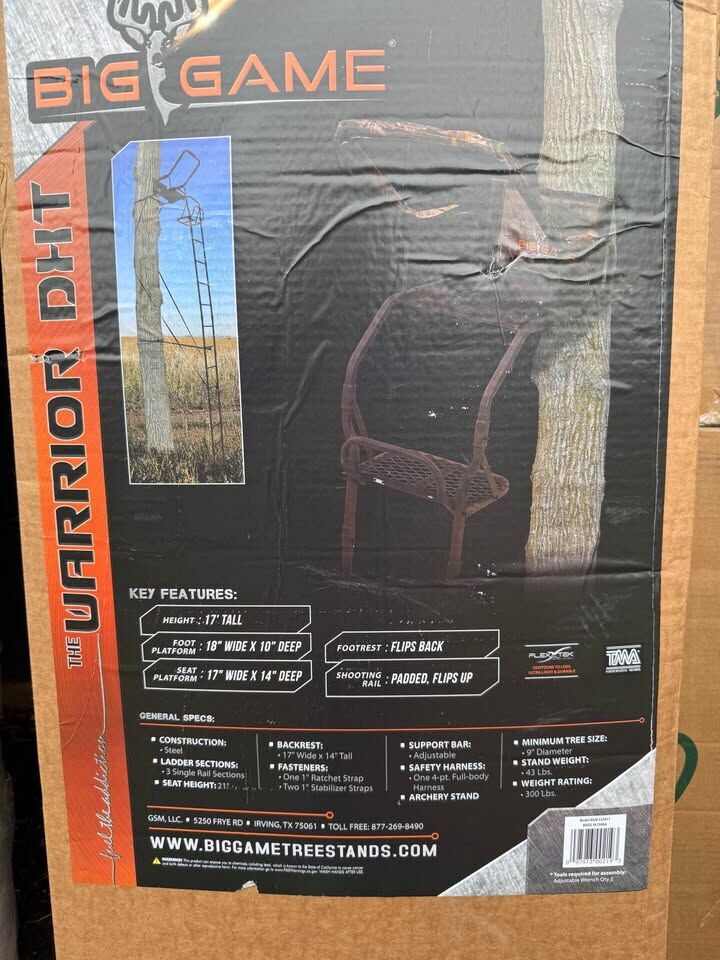Big Game Warrior DHT tree stand