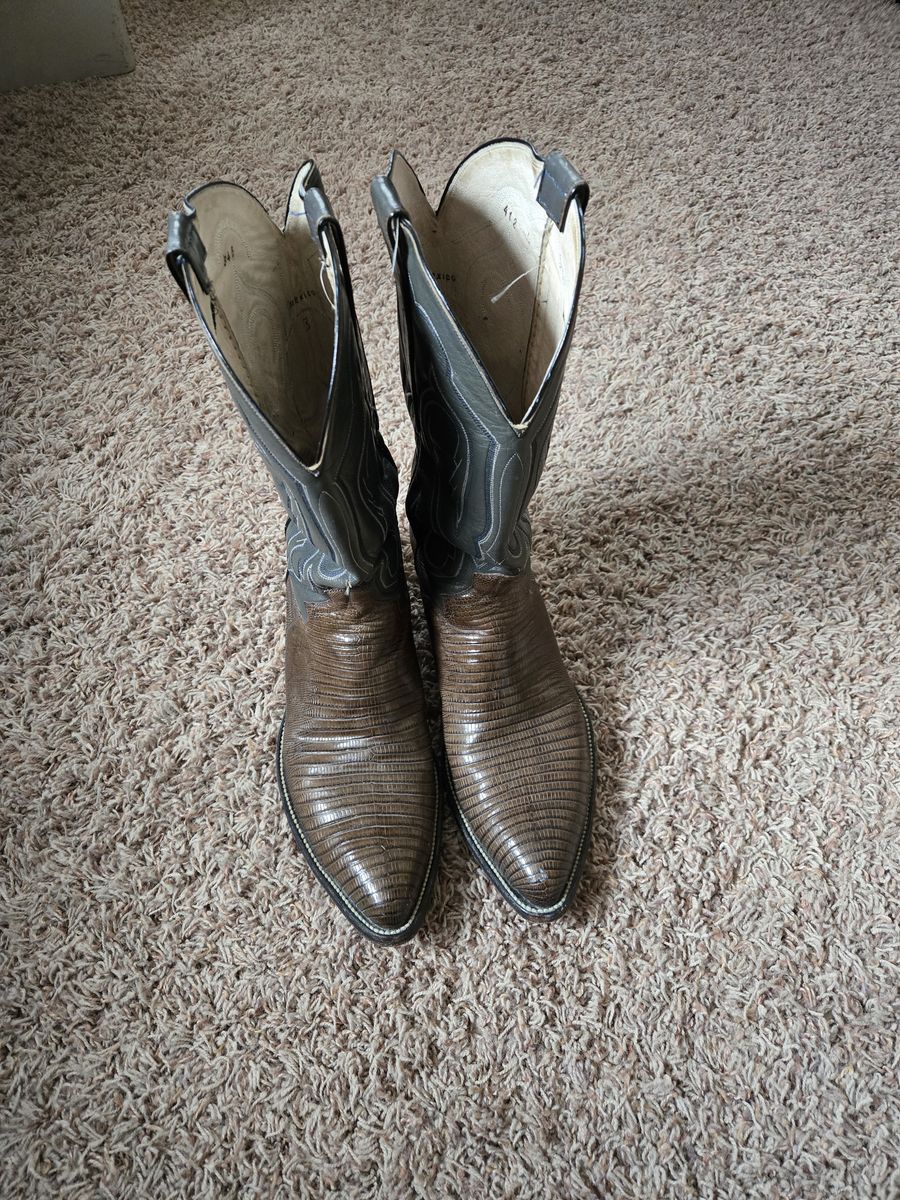 Genuine Lizard Skin Cowboy Boots