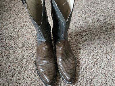 Genuine Lizard Skin Cowboy Boots