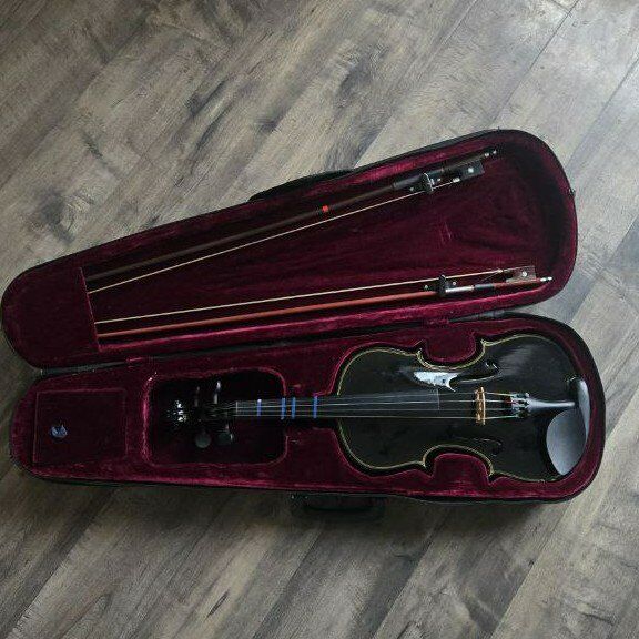 Full Size 4/4 Black Violin Bow Case Fiddle