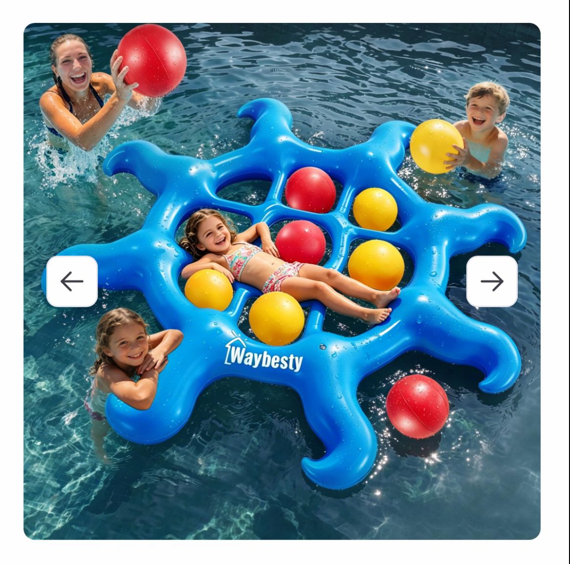 Giant inflatable pool tic tac toe