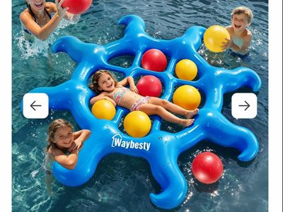 Giant inflatable pool tic tac toe