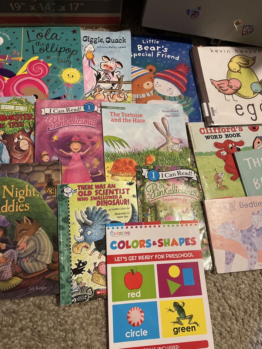 Children's Book Lot - 13 Picture Books & Early Readers: Pinkalicious, Clifford, Giggle Quack, Colors & Shapes