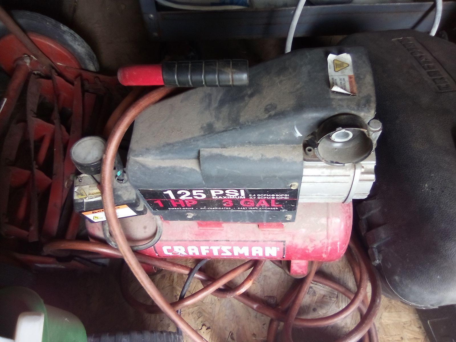 Craftsman 3 Gallon 125 PSI 1 HP Air Compressor Used
