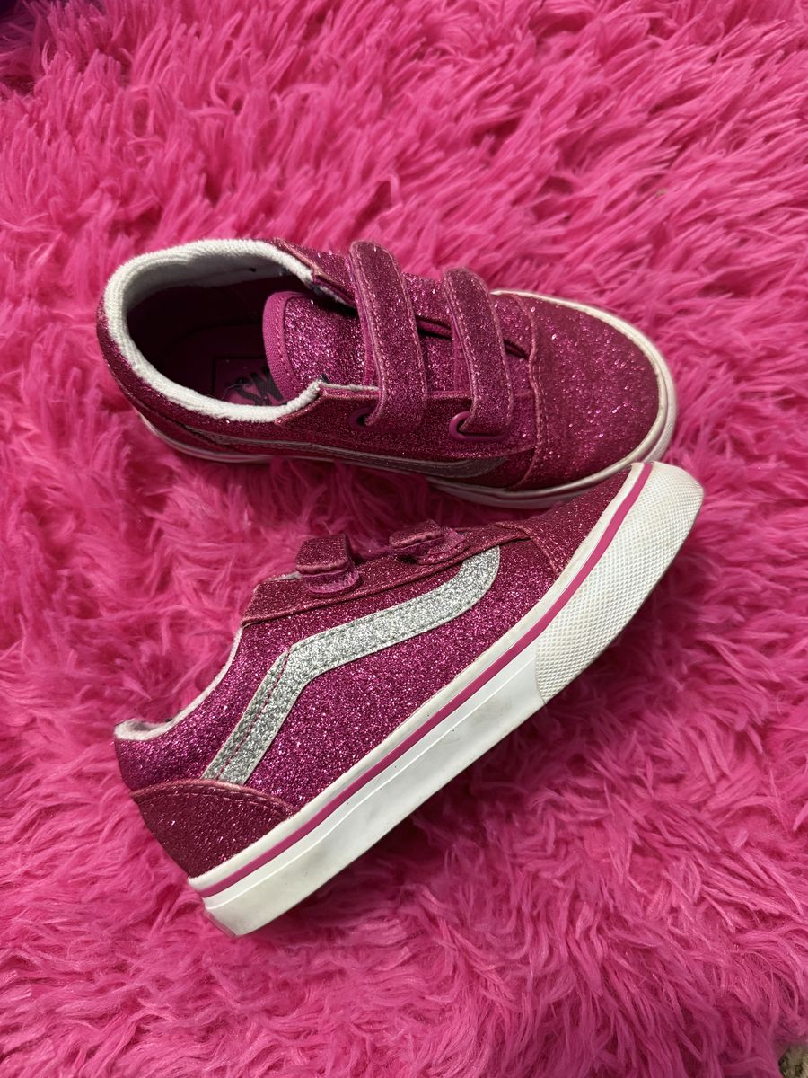 Girls Pink Glitter vans