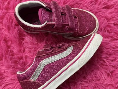 Girls Pink Glitter vans